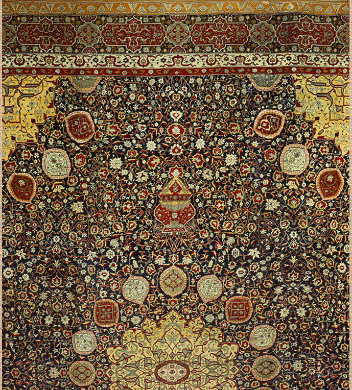 Ardabil Carpet Quarter-moon View